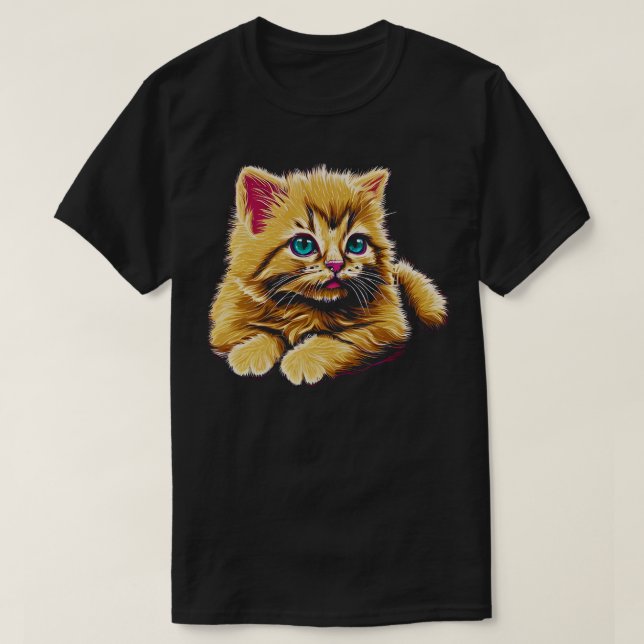 Cute Adorable Cat 1 T-Shirt (Design Front)