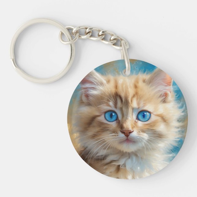 Cute Adorable Cat-37823 Keychain (Front)