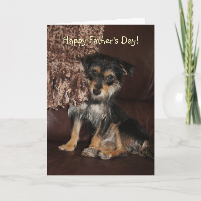 Cute, Adorable Dog Father's Day Card (Front)