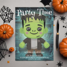 Cute Adorable Frankenstein Invitation