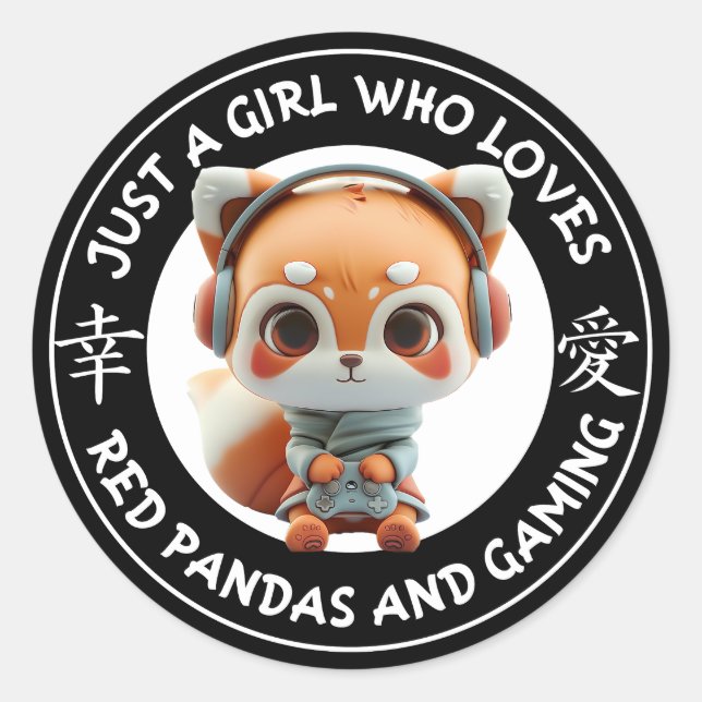 Cute Adorable Fun Chibi Red Panda Sticker (Front)