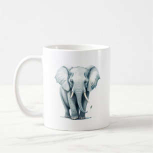 Cute Adorable Gray Elephant Kitchen Coffee Mug