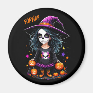 Cute Adorable Kawaii Halloween Witch Magnet