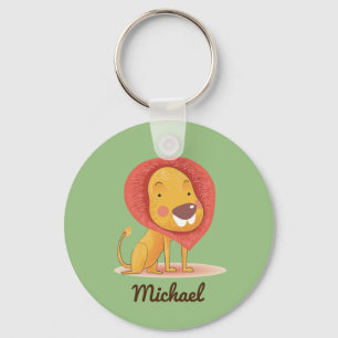 Cute Adorable Lion personalized custom colour Keychain
