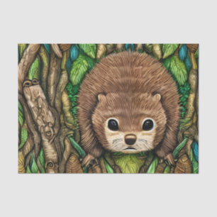 Cute Adorable Little Baby Beaver Tissue Paper