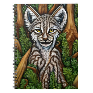 Cute Adorable Little Lynx Kitten Notebook