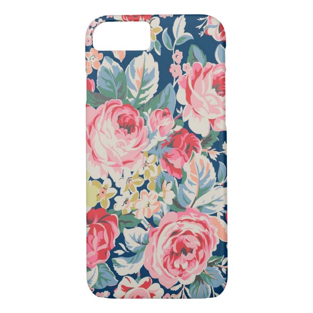 Cute Adorable Modern Blooming Flowers Case-Mate iPhone Case (Back)