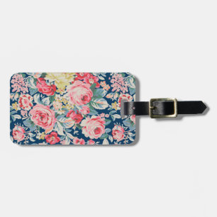 Cute Adorable Modern Blooming Flowers Luggage Tag