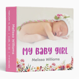 Cute Adorable “My Baby Girl” Keepsake Photo Album Binder