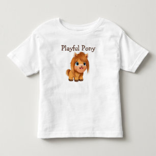 Cute Adorable Playful Pony Horse Toddler T-shirt