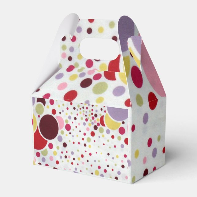 cute adorable polka dots favor box (Front Side)