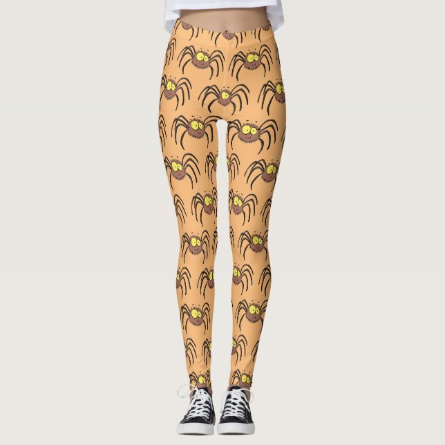 Cute, adorable spider cartoon leggings (Front)