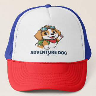 Cute Adventure Dog T-Shirt - Funny Puppy Goggles D Trucker Hat