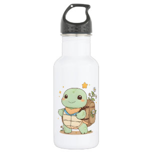 Cute Adventure Turtle Traveller Kawaii Design 532 Ml Water Bottle