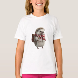 Cute Adventurer Hedgehog Kids T-Shirt