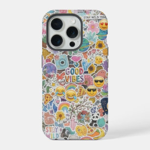 Cute Aesthetic Collage Phone Case with Stickers