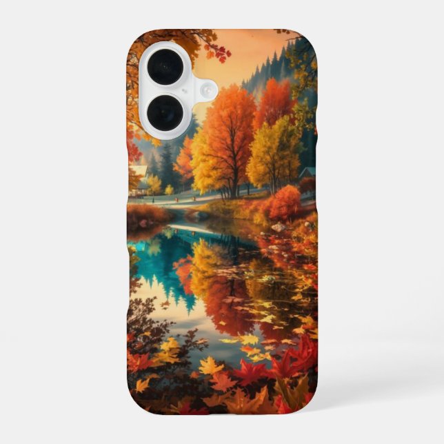 Cute Aesthetic Fall Wallpaper Ideas iPhone Designs 16 Case (Back)