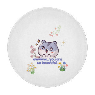 Cute Aesthetic Hamster Cutting Board