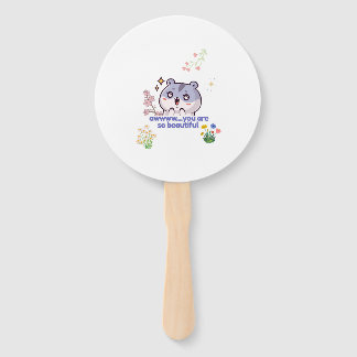 Cute Aesthetic Hamster Hand Fan