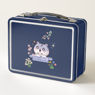 ​Cute Aesthetic Hamster Metal Lunchbox