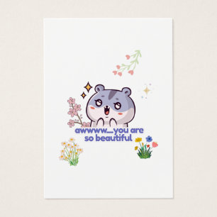 Cute Aesthetic Hamster Profile Card
