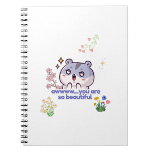 ​Cute Aesthetic Hamster Spiral Notebook