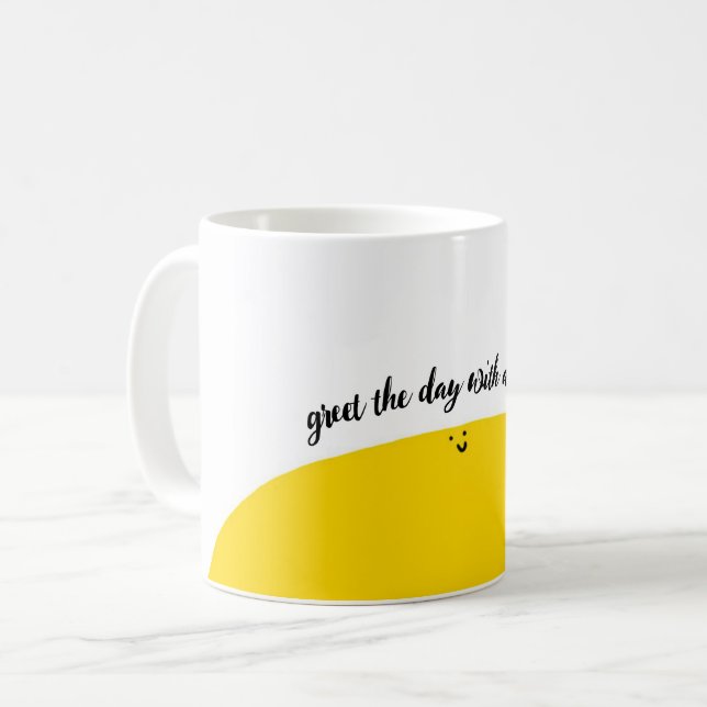 Cute Aesthetic Happy Mug  (Front Left)