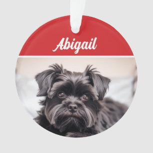 Cute Affenpinscher Dog Holiday Christmas Photo Ornament