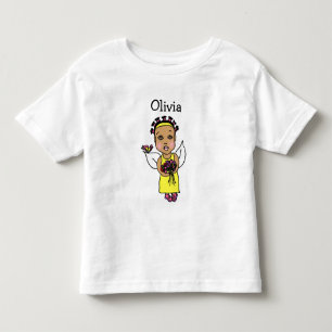 Cute African-American Fairy Whimsical Folk Art Toddler T-shirt