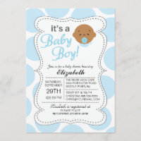 Cute African American It's a Baby Boy Baby Shower