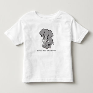 Cute African  Elephant - Animal lover - Endangered Toddler T-shirt
