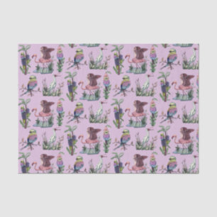 Cute African Flamingo Bird Lover Aesthetic Tissue Paper