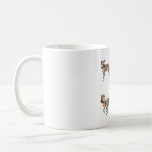 Cute african wild dog Delight � Cute Animal Art Coffee Mug