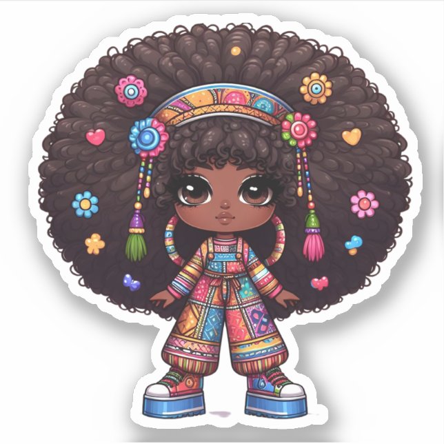 cute afro boho girl (Front)