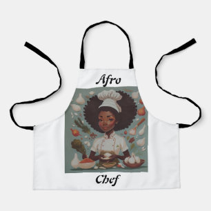 Cute  Afro Chef  Apron