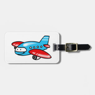 cute airplane luggage tag