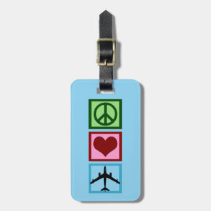 Cute Airplane Pilot Flight Attendant Custom Luggage Tag