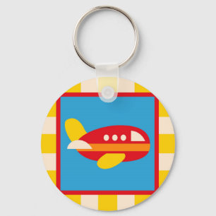 Cute Airplane Transportation Theme Kids Gifts Keychain