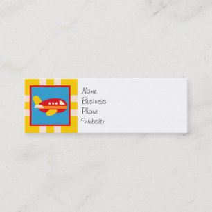 Cute Airplane Transportation Theme Kids Gifts Mini Business Card