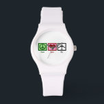 Cute Airplane Watch<br><div class="desc">Peace Love Fly. I love flying. A great gift for a pilot or someone who loves planes.</div>