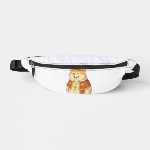 Cute Akita Pope - Funny Dog Design Fanny Pack