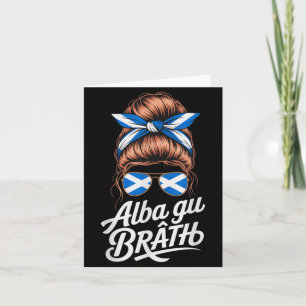 Cute Alba Gu Bràth Trip Scotland Girl Vacay Mom Card
