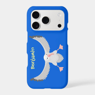 Cute albatross bird flying cartoon illustration