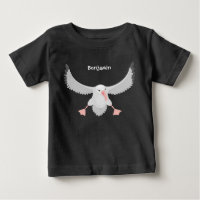 Cute albatross bird flying cartoon illustration