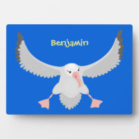 Cute albatross bird flying cartoon illustration