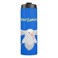 Cute albatross bird flying cartoon illustration
