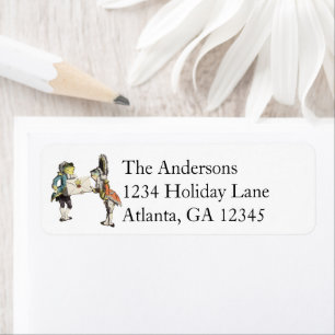 Cute Alice In Wonderland Retro Adresse de retour