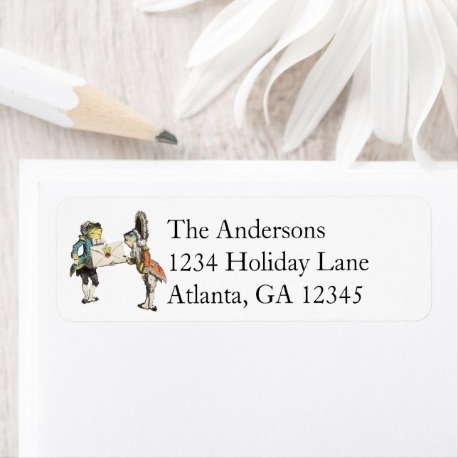 Cute Alice In Wonderland Retro Return Address (Insitu)