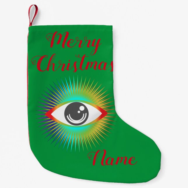 Cute Alien Eye Thunder_Cove Small Christmas Stocking (Front)