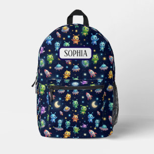 Cute Alien Galaxy Pattern Backpack